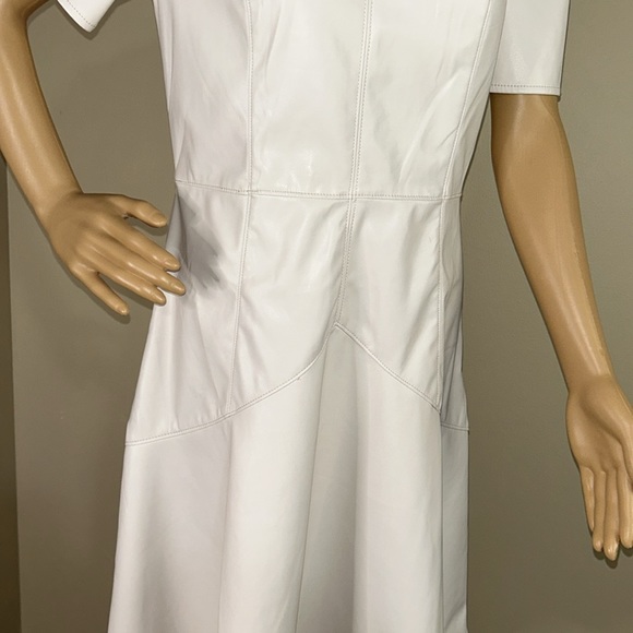 DKNY Faux leather beige dress size 8 - Picture 5 of 14